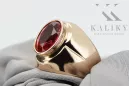 Ring vintage šperky Ruby originálny vintage 14k produkt s ružovým zlatom VRC296R
